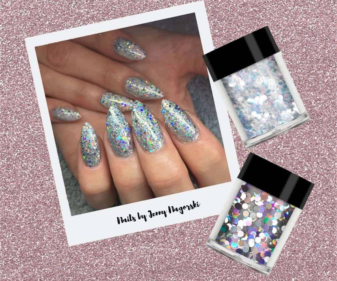 Ace Nail Glitter Application With Lecente Scratch Magazine