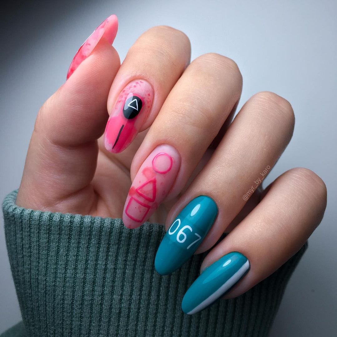 Squid Game Nail Art Scratch Magazine