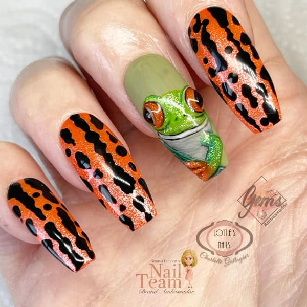 Breast Cancer Halloween Nails 2022